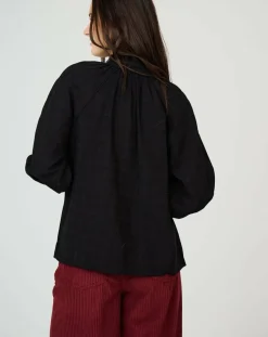 Top en Coton & Lin Sarra noir-See u Soon