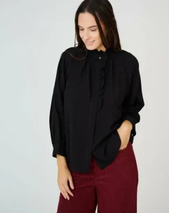 Top en Coton & Lin Sarra noir-See u Soon