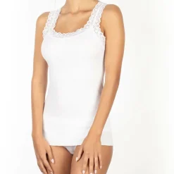 Top en Coton dentelle blanc-Mare New