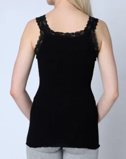 Top en Coton dentelle noir-Mare