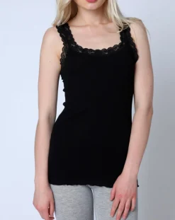 Top en Coton dentelle noir-Mare