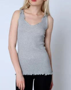 Top en Coton larges bretelles gris-Mare Sale