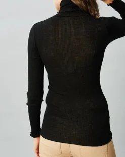 Top en Laine & Soie noir-Mare Best