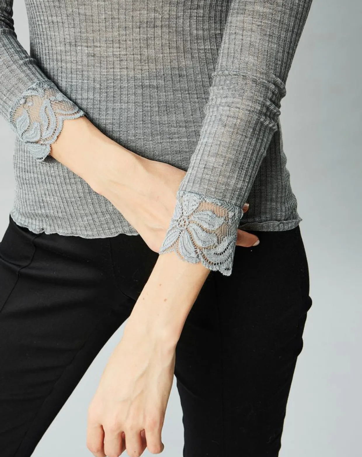 Femme Mare Tops Et Blouses^Top en Laine mélangée gris