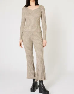 Femme Manoush Tops Et Blouses^Top en maille Côte Lurex argenté