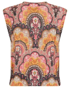 Femme Manoush Tops Et Blouses^Top en maille Fall Torsade imprimé rose/multicolore