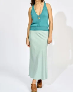 Femme Lauren Vidal Tops Et Blouses^Top en Maille Teva paon