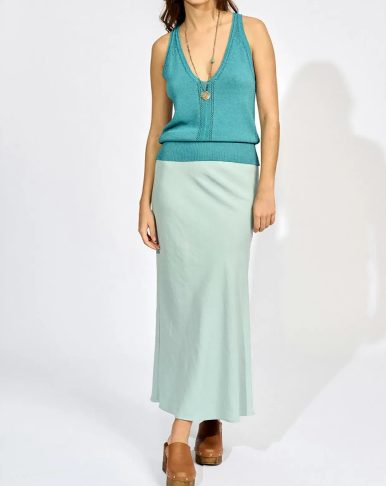 Femme Lauren Vidal Tops Et Blouses^Top en Maille Teva paon