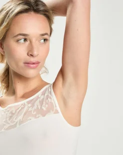 Top en micromodal sans manches naturel-Mare Best