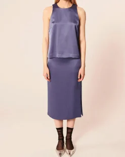 Femme Tara Jarmon Tops Et Blouses^Top en Satin Telly bleu