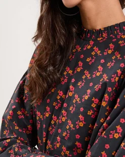 Top Fall Winter Mix imprimée rose/noir-Manoush Online
