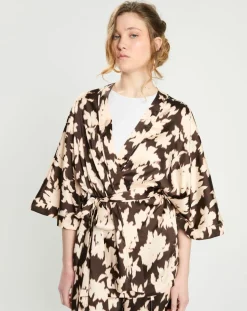 Femme Zapa Tops Et Blouses^Top Kimono fluide Vieran chocolat