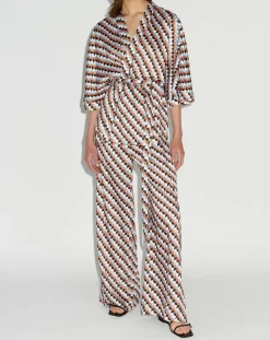 Top Kimono fluide Vieran imprimé multicolore-Zapa New