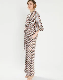 Top Kimono fluide Vieran imprimé multicolore-Zapa New