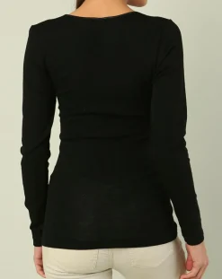 Femme Mare Tops Et Blouses^Top Laine & Soie noir