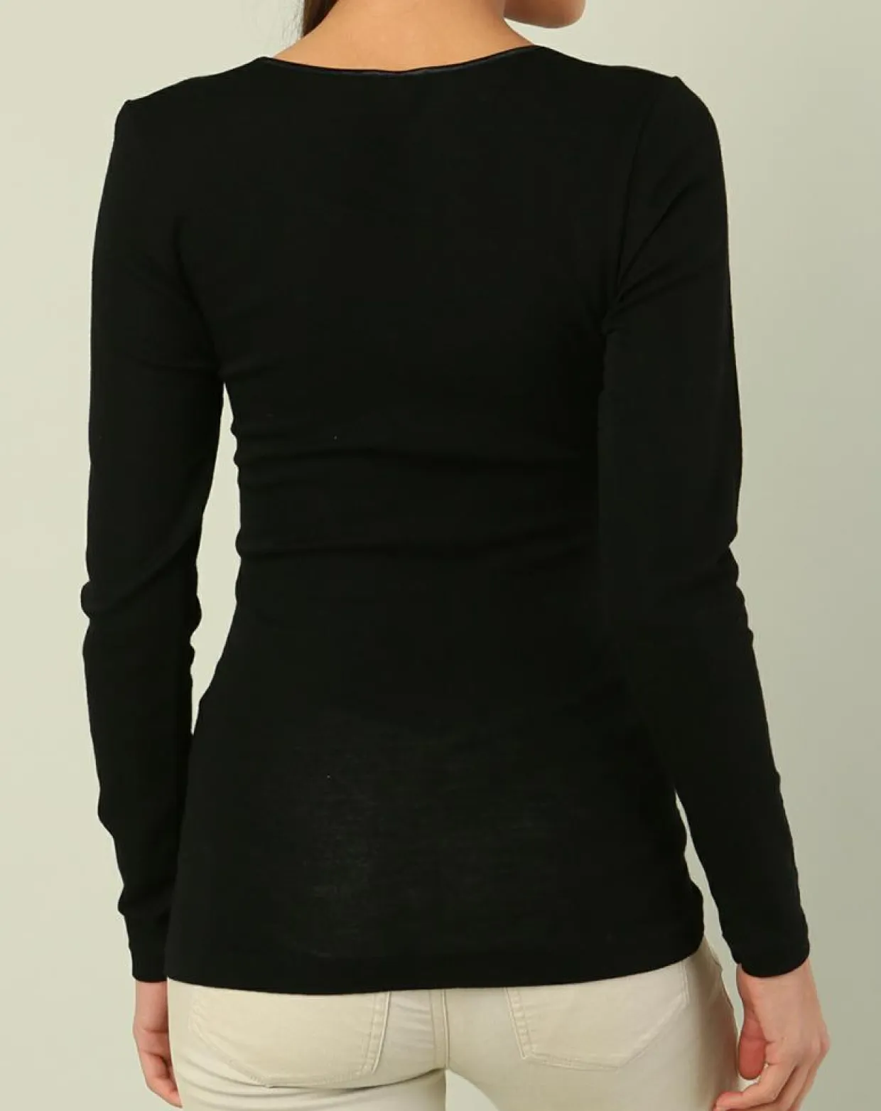 Femme Mare Tops Et Blouses^Top Laine & Soie noir