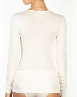 Femme Mare Tops Et Blouses^Top manches longues Laine et Soie ivoire