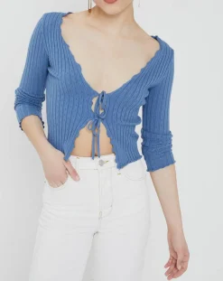 Top noori tie bleu-BDG by Urban Outfitters Sale