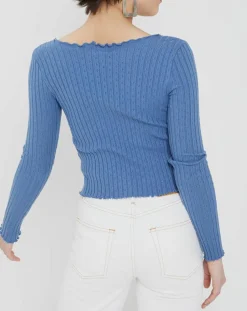 Top noori tie bleu-BDG by Urban Outfitters Sale