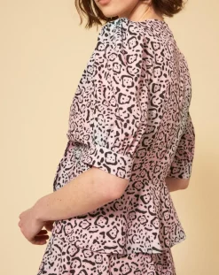 Femme Manoush Tops Et Blouses^Top Panthère bleu/rose