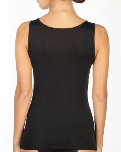 Femme Mare Tops Et Blouses^Top sans manches en Laine mélangée bretelles larges dentelle noir
