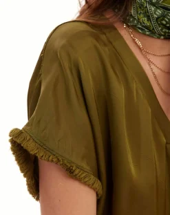 Femme Lauren Vidal Tops Et Blouses^Top satiné Must vert