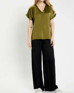 Femme Lauren Vidal Tops Et Blouses^Top satiné Must vert