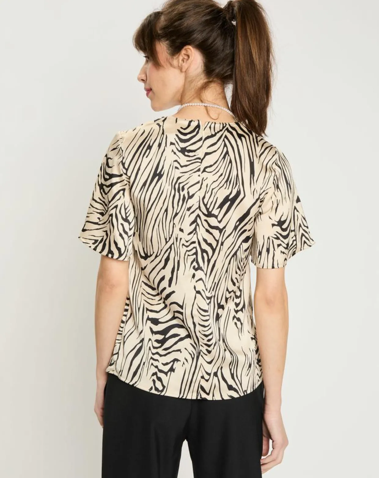 Femme Zapa Tops Et Blouses^Top Tangui imprimée animal noir/beige