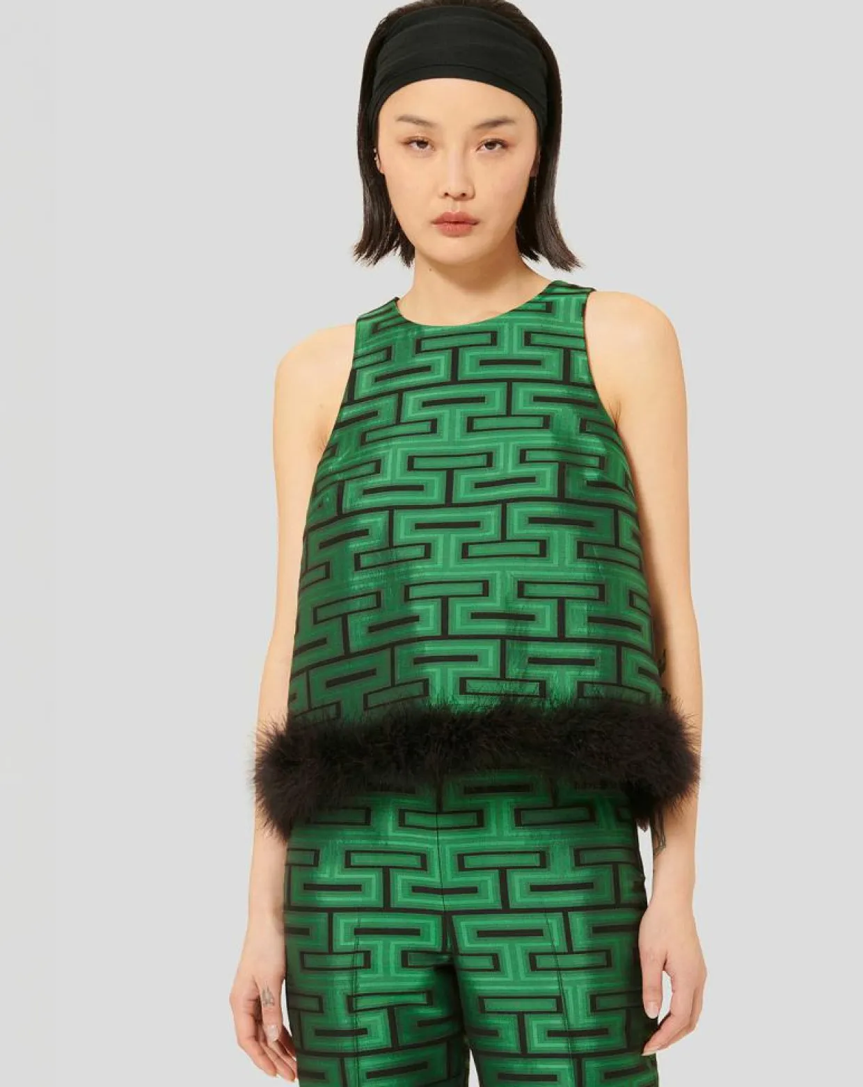Top Twiggy imprimé vert-Tara Jarmon Sale