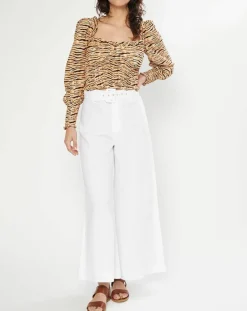 Top Willow imprimé animal beige/marron-Faithfull the Brand