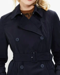 Trench Croisé Ceinture Scacco bleu marine-MaxMara Studio Sale