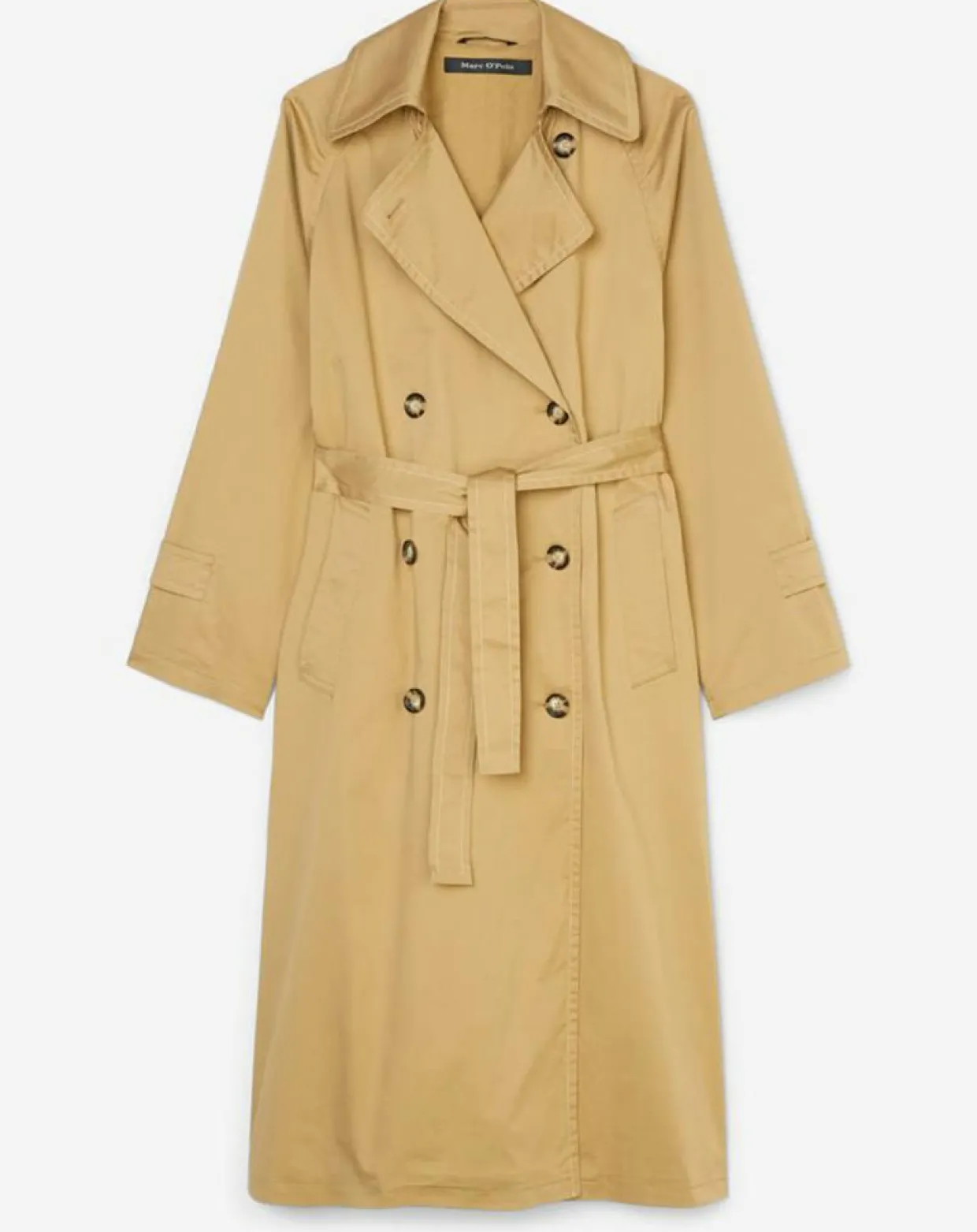 Femme Marc O'Polo Manteaux^Trench long en Toile de coton mélangé beige