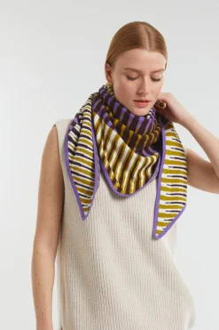 Femme Mapoesie Echarpes, Foulards^Triangle Frequence Kaki