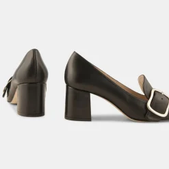 Femme Minelli Escarpins^Trotters en Cuir Lili noirs - Talon 6 cm
