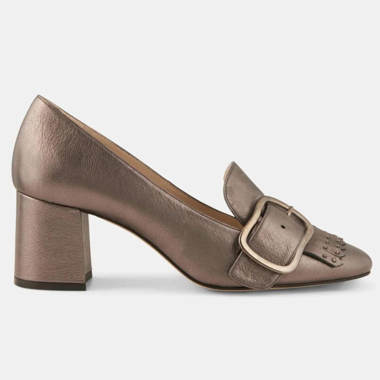 Femme Minelli Escarpins^Trotters en Cuir verni Lili étain - Talon 6 cm