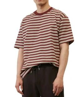 T-Shirt 100% Coton Bio col rond rayé rouge/blanc-Marc O'Polo Best