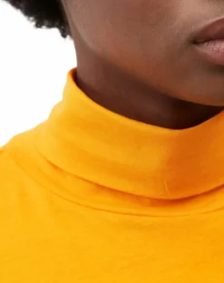 Femme Marc O'Polo T-Shirts^T-Shirt 100% Coton Bio col roulé orange