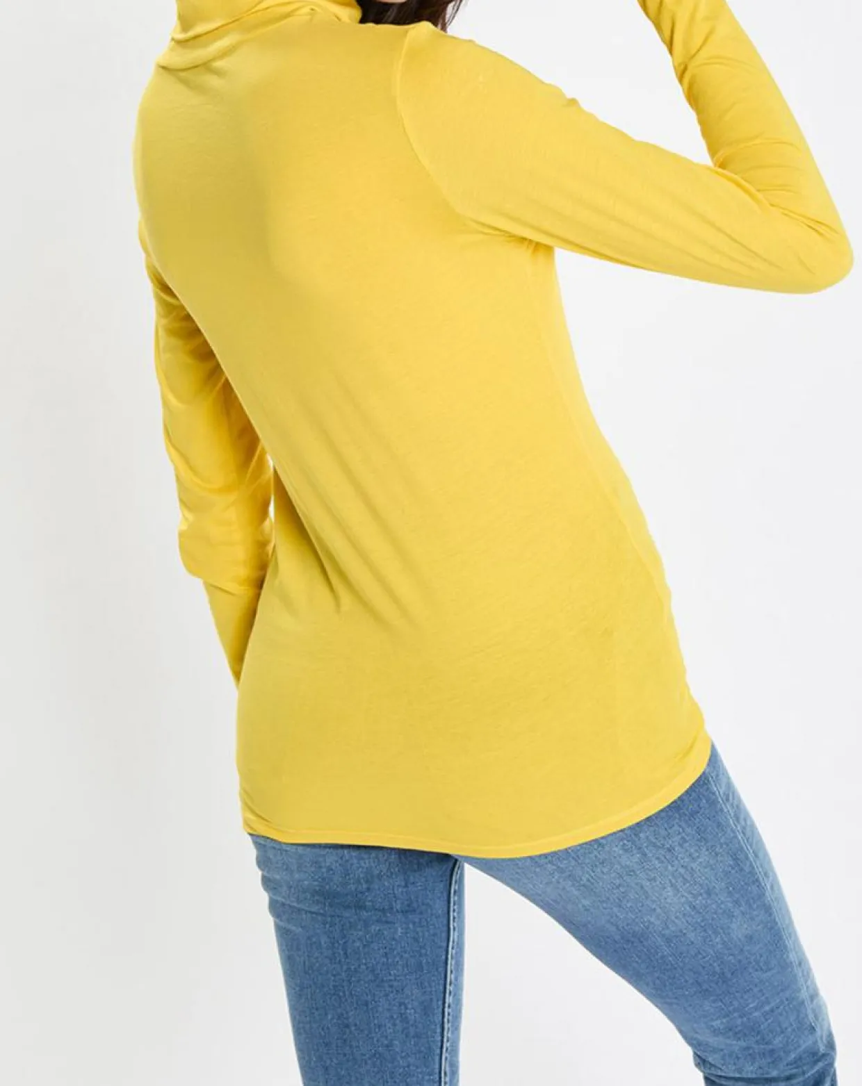 T-Shirt 100% Coton Bio col roulé jaune-Marc O'Polo Best