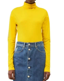 T-Shirt 100% Coton Bio col roulé jaune-Marc O'Polo Best