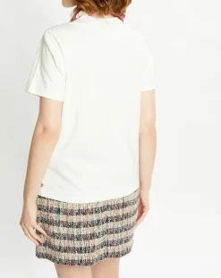 Femme Scotch & Soda T-Shirts^T-Shirt 100% Coton Bio Foulard blanc