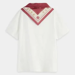 Femme Scotch & Soda T-Shirts^T-Shirt 100% Coton Bio Foulard blanc