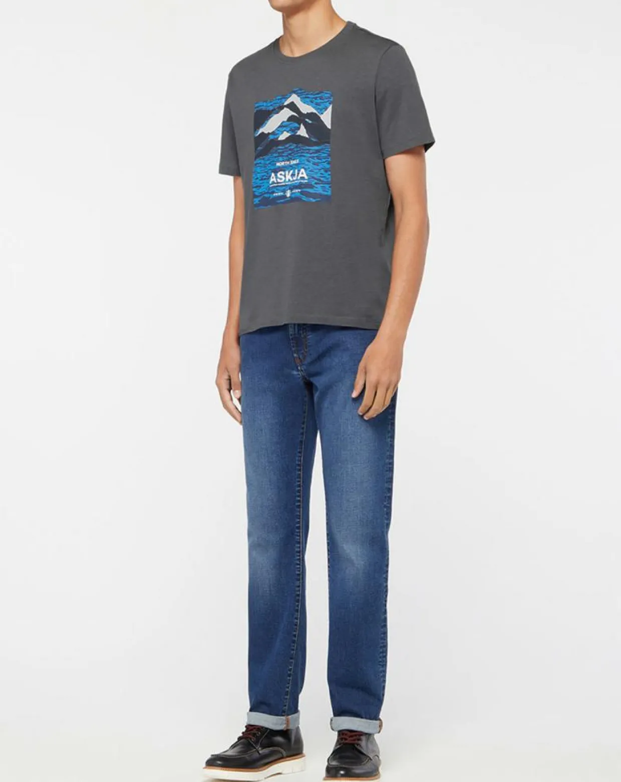 T-Shirt 100% Coton Bio Graphic gris-North Sails Online
