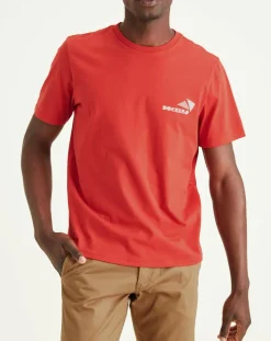 T-Shirt 100% Coton Bio Logo rouge-Dockers Sale