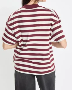 Femme Marc O'Polo T-Shirts^T-Shirt 100% Coton Bio rayé rouge/blanc