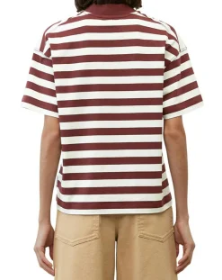Femme Marc O'Polo T-Shirts^T-Shirt 100% Coton Bio rayé rouge/blanc