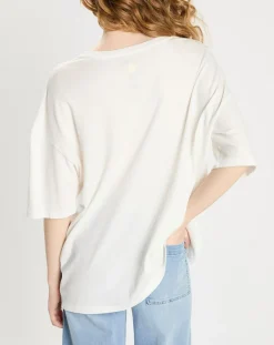 Femme Billabong T-Shirts^T-Shirt 100% Coton Bio Smiley blanc/multicolore