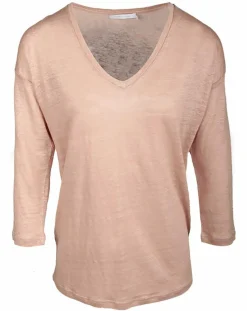 Femme Lauren Vidal T-Shirts^T-Shirt 100% Lin Essential pêche