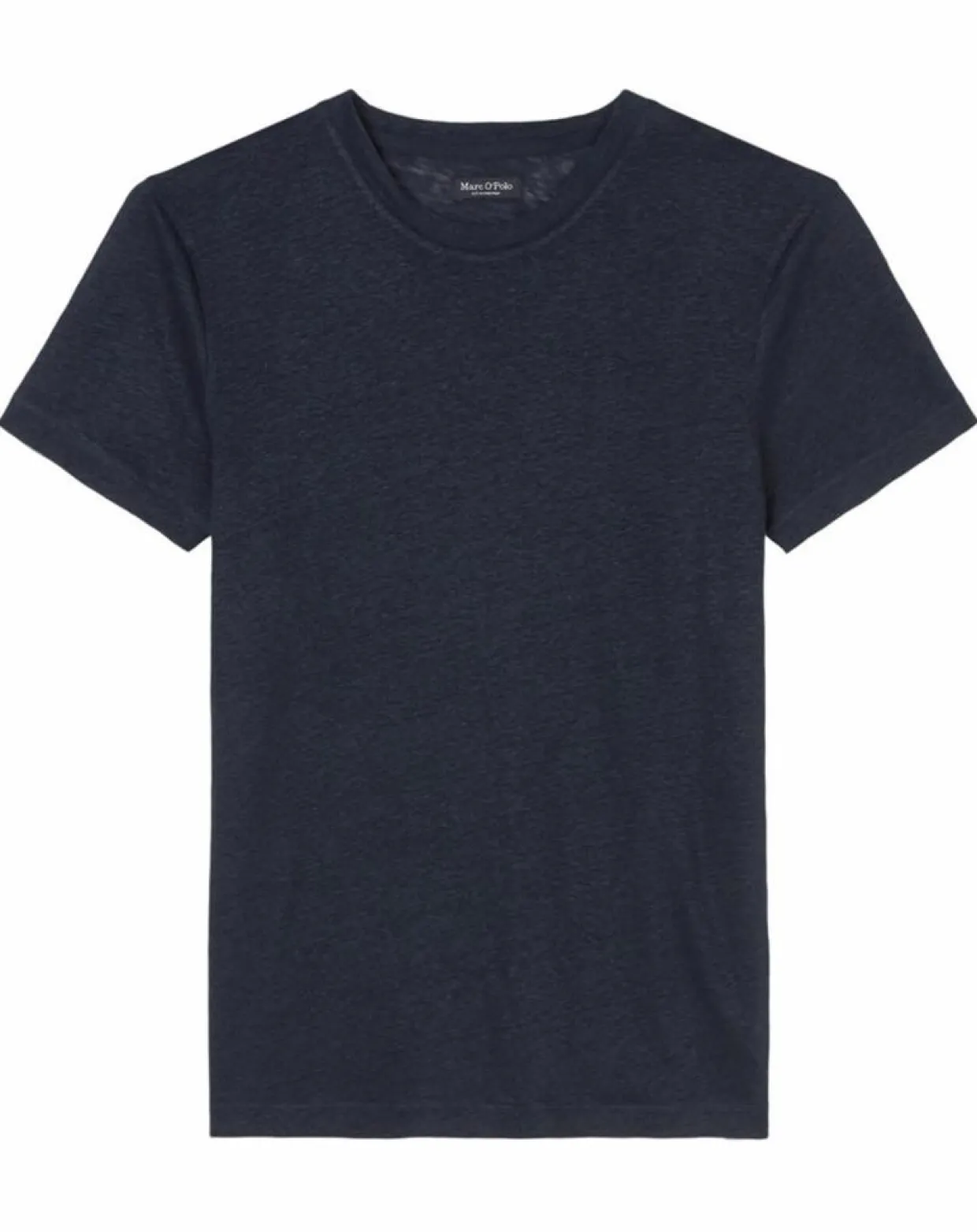 T-Shirt 100% Lin manches courtes Col Rond bleu marine-Marc O'Polo Discount