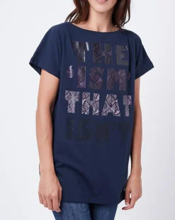 Femme John Galliano T-Shirts^T-Shirt à motif bleu nuit