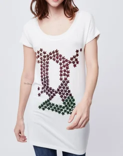 Femme John Galliano T-Shirts^T-Shirt à sequins blanc/rouge/vert